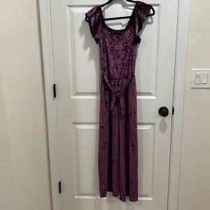 Justice dark purple sparkly romper size 14